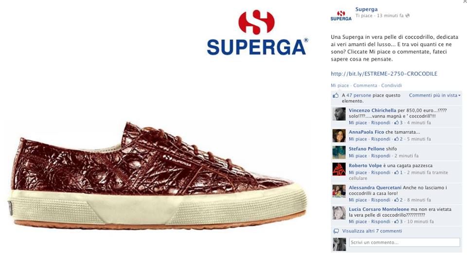 superga pelle di coccodrillo